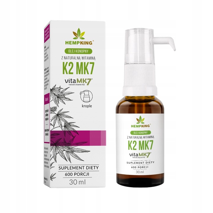 Witamina K2 MK7 w oleju konopnym 30 ml Hemp King