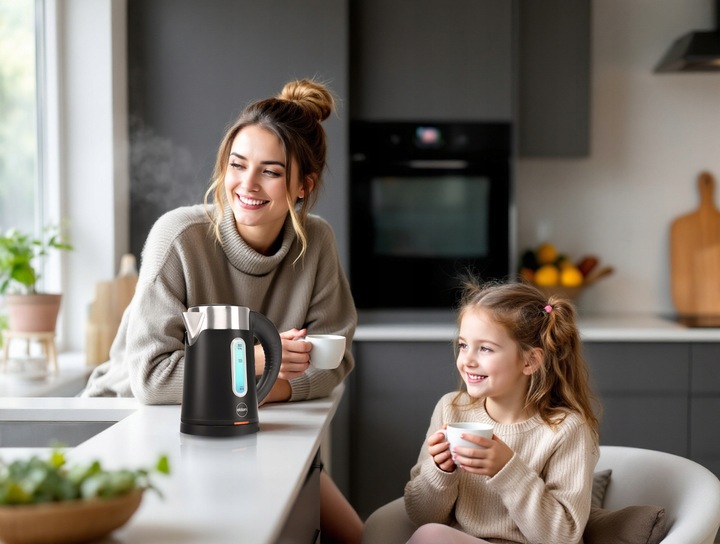 CZAJNIK ELEKTRYCZNY BEZPRZEWODOWY 0,8L CZARNY MAŁY TURYSTYCZNY 1000 W
