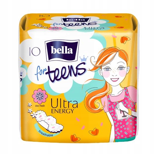 Pakiet Podpaski ze skrzydełkami i wkładki Bella for Teens dla nastolatek