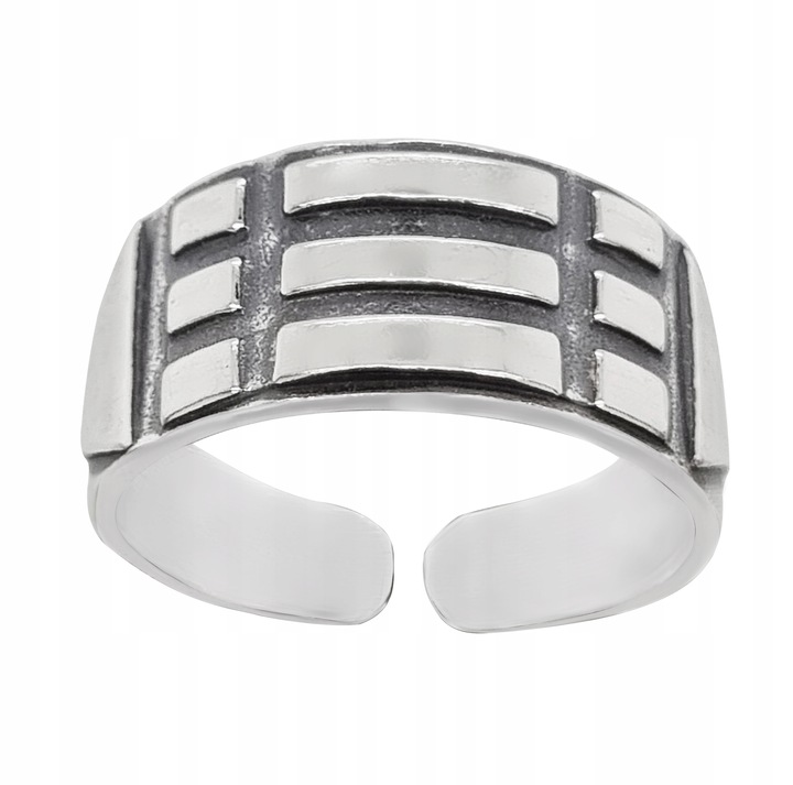 Sygnet srebrny pr. 925 PIERŚCIEŃ ATLANTÓW Srebro Oksydowane + Grawer | r.20