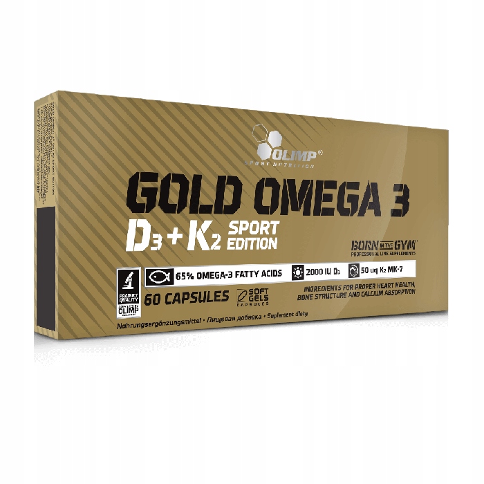OLIMP GOLD OMEGA 3 D3 + K2 SPORT EDITION 60 kapsułek WITAMINY MINERAŁY