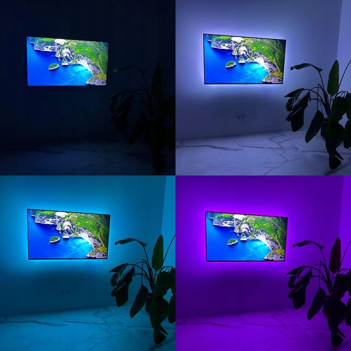 Taśma LED TV Telewizora Podświetlenie RGB USB Pilot Aplikacja
