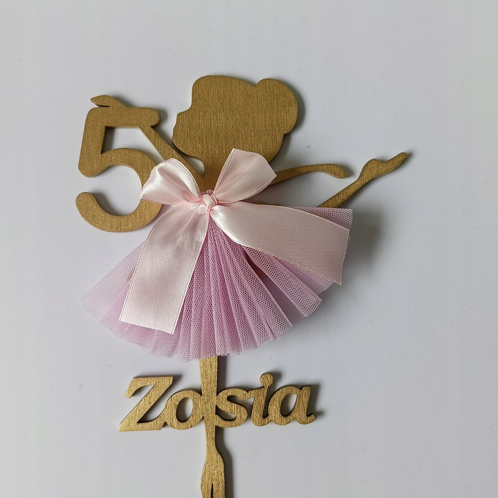 Topper Baletnica z cyfrą, urodziny