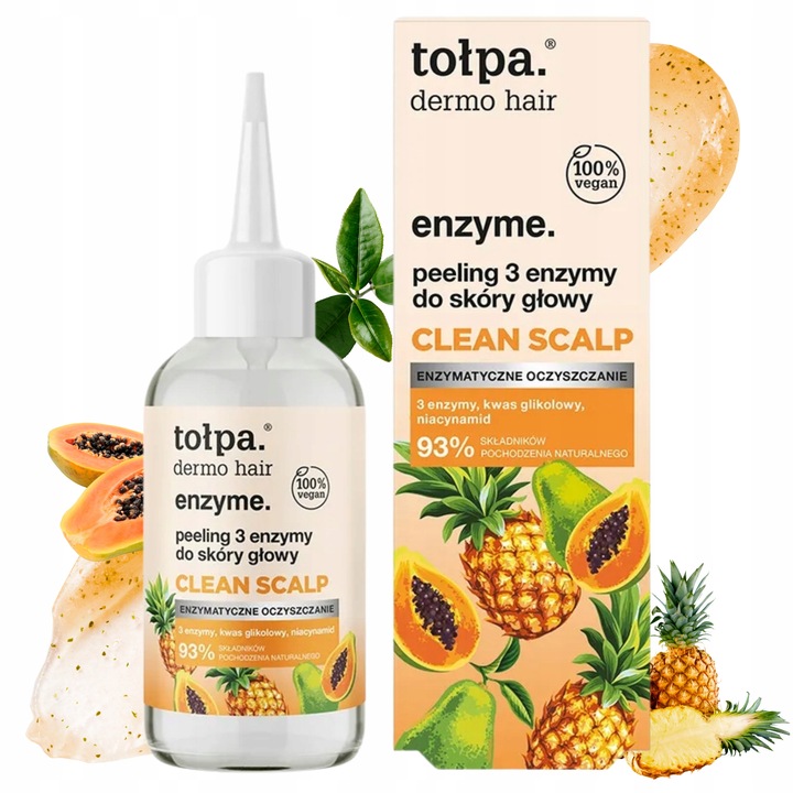 Peeling 3 Enzymy Enzymatyczny do Skóry Głowy Clean Scalp 100 ml Skuteczny