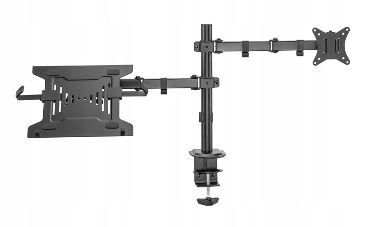 UCHWYT DO MONITORA I LAPTOPA UNIWERSALNY BIURKOWY REGULOWANY OBROTOWY