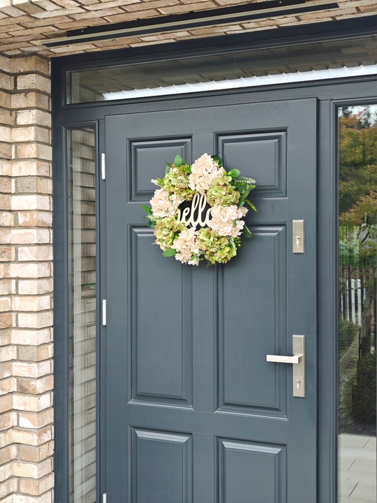 WIENIEC WIANEK GIRLANDA NA DZWI DEKORACYJNY JESIENNY STROIK HORTENSJE DOM