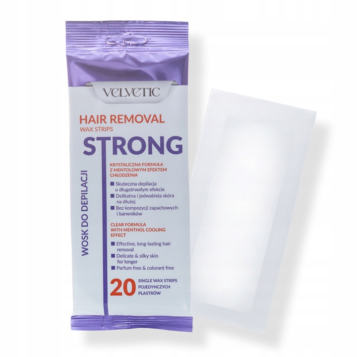 WOSK DO DEPILACJI DLA MĘŻCZYZN VELVETIC STRONG FOR MEN ZESTAW 100 SZTUK