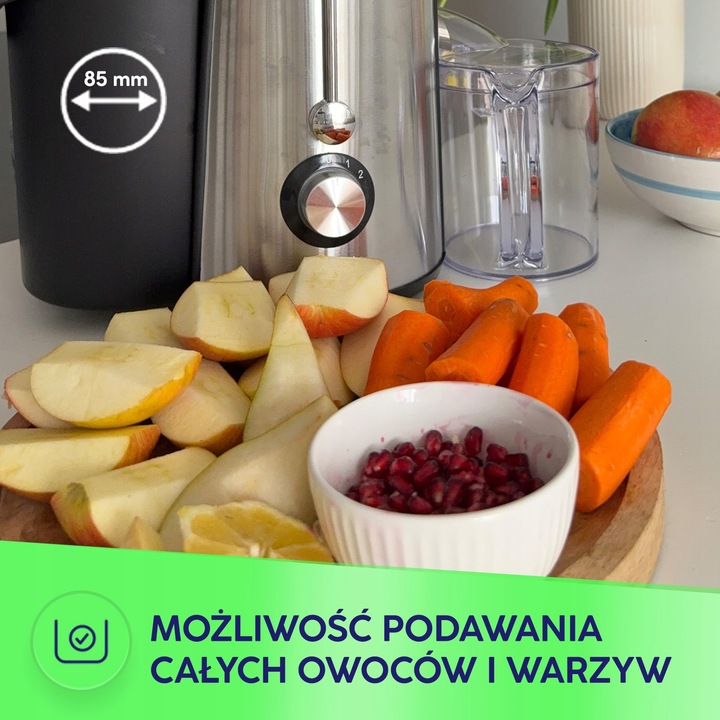 Sokowirówka wysokoobrotowa do owoców i warzyw srebrny/szary MPM
