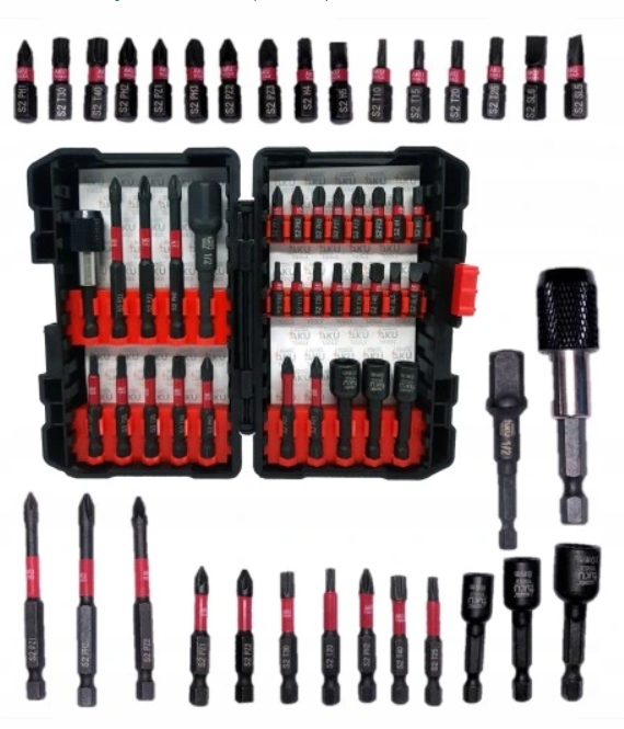 Zestaw utwardzanych bitów udarowych do wkrętarek 1/4 31el. AKU TOOLS