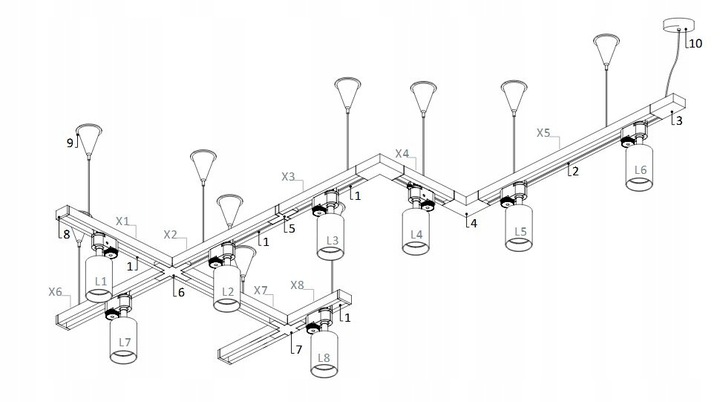 NOWODVORSKI szyna szynoprzewód PROFILE TRACK 2m