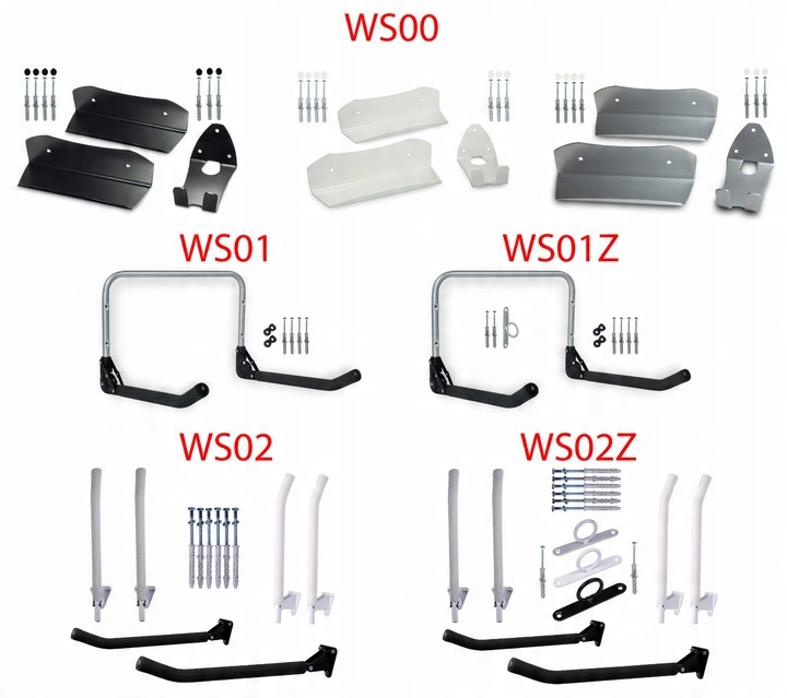 WIESZAK ŚCIENNY NA ROWER ROWERY NARTY UCHWYT WS01