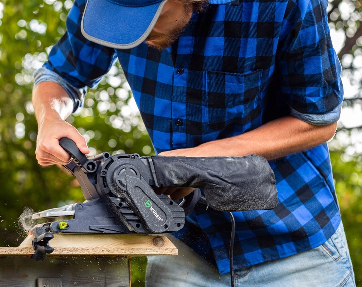 SZLIFIERKA TAŚMOWA WIELOFUNKCYJNA MOCNA DO DREWNA Z REGULACJĄ 1900W