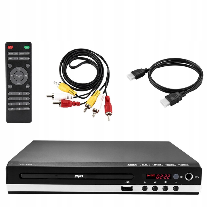 MINI ODTWARZACZ DVD, WBUDOWANY GŁOŚNIK, ODTWARZACZ HDMI DVD DO TELEWIZORÓW