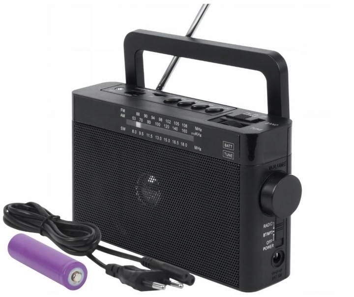 RADIO KUCHENNE DOMOWE PRZENOŚNE NA AKUMULATOR FM AM BLUETOOTH MICRO SD