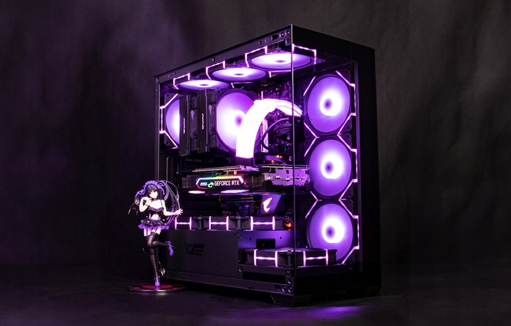 DarkFlash DS900 Obudowa Komputerowa Atx Midi Tower 7 Wentylatorów Argb