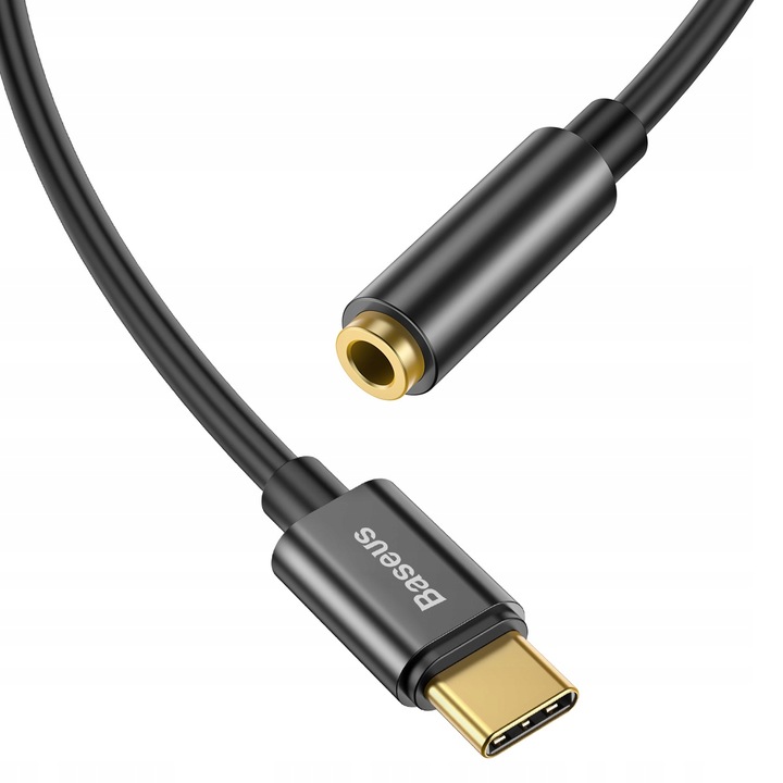 BASEUS ADAPTER PRZEJŚCIÓWKA AUDIO USB-C TYP-C - MINI JACK 3.5MM AUX DAC