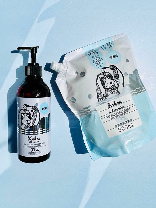 YOPE Refill nawilżajacego żelu pod prysznic Kokos i Sól Morska 800ml