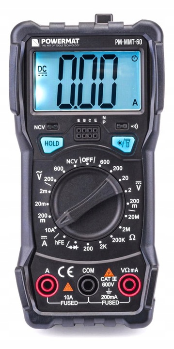 MULTIMETR CYFROWY ELEKTRYCZNY MIERNIK PRĄDU LCD