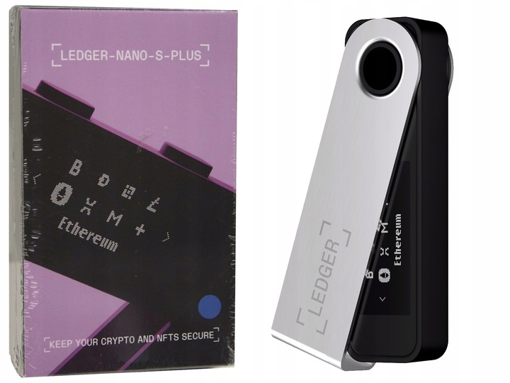 Portfel Ledger nano S PLUS wallet kryptowaluty BTC ETH XRP ADA SOL DOGE XLM
