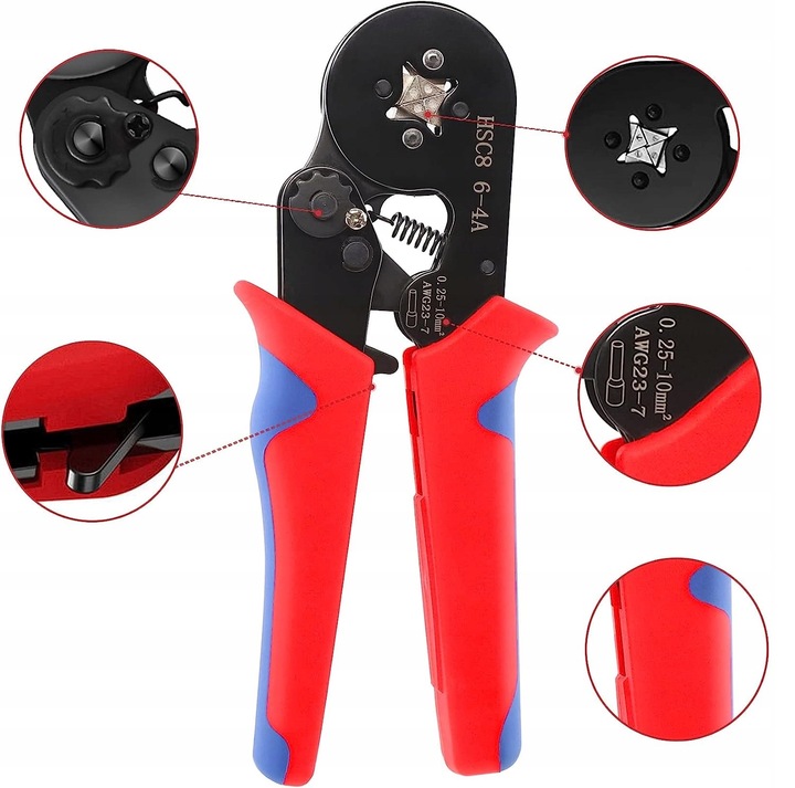 ZACISKARKA PRASKA SZCZYPCE DO KONEKTORÓW KOŃCÓWEK 1200 TULEJEK