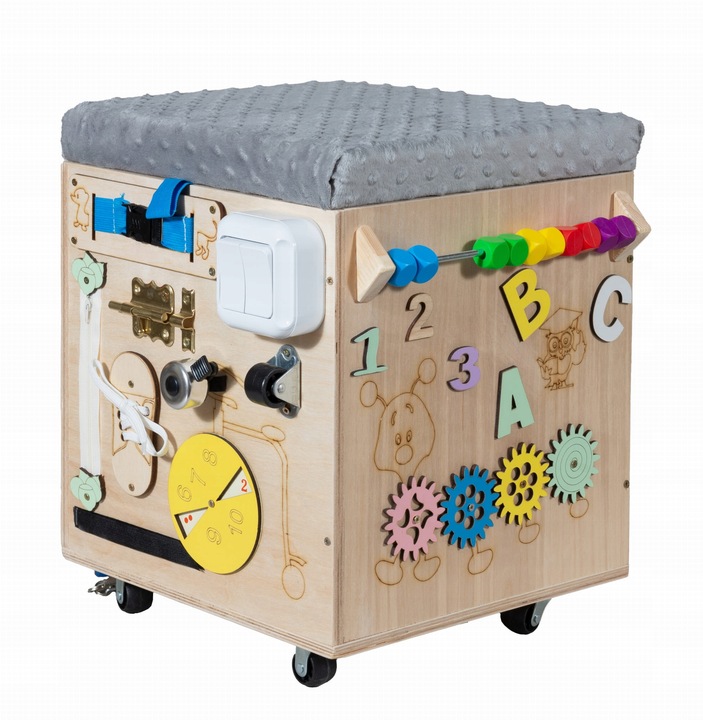 PUFA Manipulacyjna Na Zabawki Tablica Skrzynia