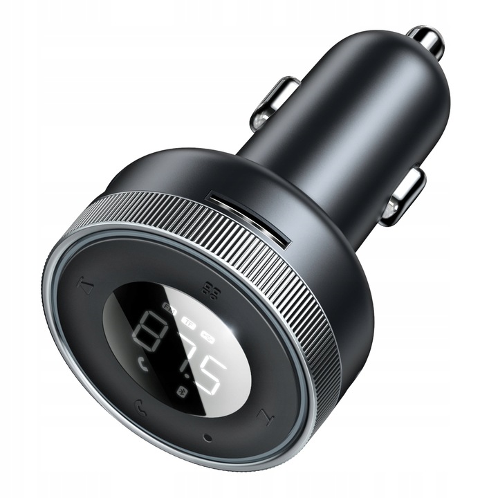 BASEUS TRANSMITER FM BLUETOOTH ŁADOWARKA SAMOCHODOWA USB 2.4A PD TF AUX