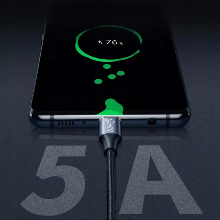 KABEL USB-C USB 3.1 TYP C KĄTOWY FAST CHARGE 10Gbps WIREWAY WW331315 1.5m