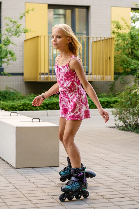 Rolki Regulowane RAVEN Cande Black/Mint/Violet 35-39 Kauczuk