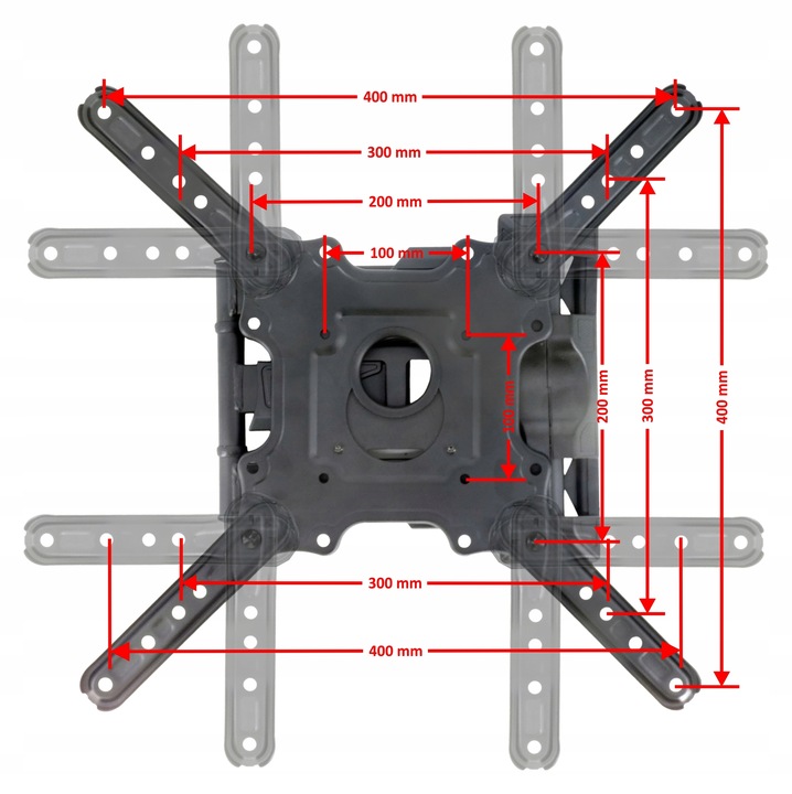 UCHWYT DO TELEWIZORA TV 32-55" WIESZAK REGULOWANY ŚCIENNY + CZĘŚCI