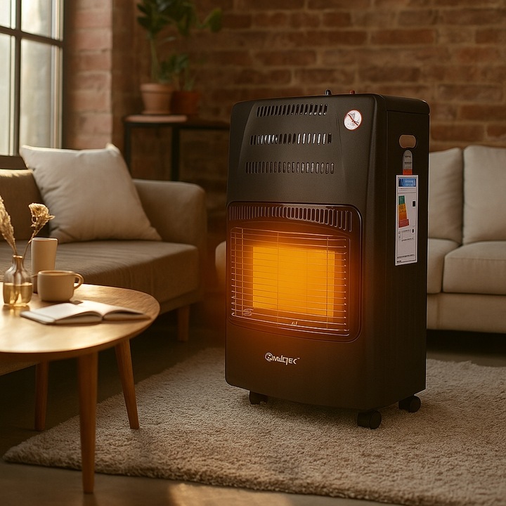 Piec Gazowy na butle 13KG OGRZEWACZ GAZOWY GRZEJNIK MOC 4200W 65m2 REDUKTOR