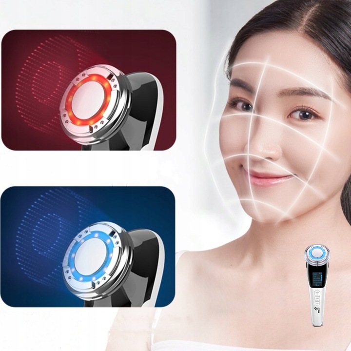 MEZOTERAPIA BEZIGŁOWA MASAŻER EMS TWARZY LIFTING 5w1 URZĄDZENIE DO MASAŻU