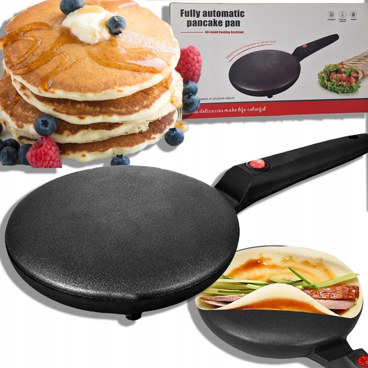 NALEŚNIKARKA ELEKTRYCZNA SZYBKA PATELNIA DO NALEŚNIKÓW BEZ UŻYCIA