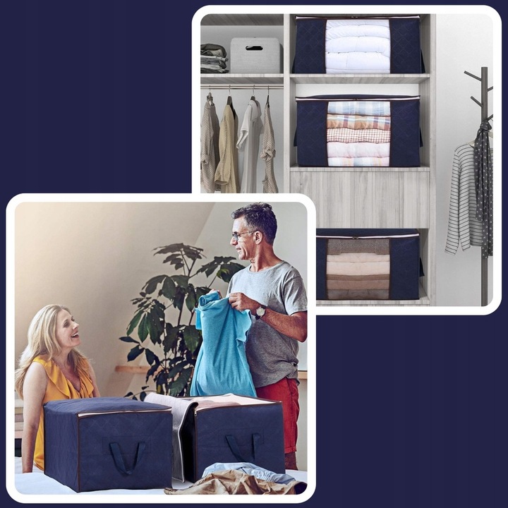 4x ORGANIZER NA UBRANIA POJEMNIK NA POŚCIEL KOŁDRĘ KOCE POKROWIEC XXL