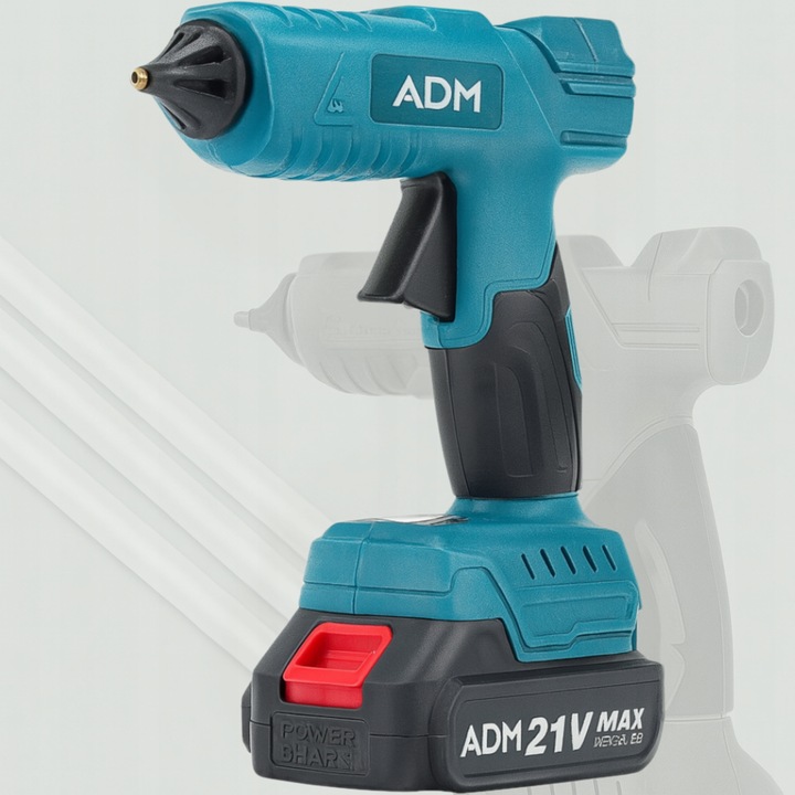 Pistolet na klej na gorąco ADM bezprzewodowy 21V 2x akumulator 12