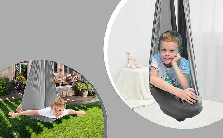 HAMAK - CHUSTA AKROBATYCZNA DLA DZIECI ,1.5*2.8M HUŚTAWKA SENSORYCZNA HAMAK