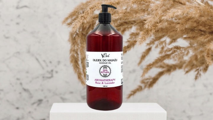 OLEJEK DO MASAŻU NATURALNY WEGAŃSKI VCEE ROSE&LAVENDER 1000ML