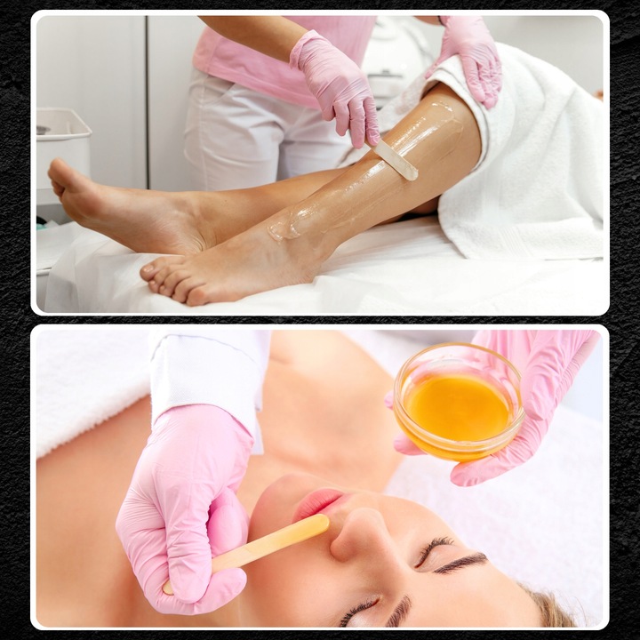 PODGRZEWACZ WOSKU + TWARDY WOSK 400g+100 PATYCZKÓW ZESTAW DO DEPILACJI