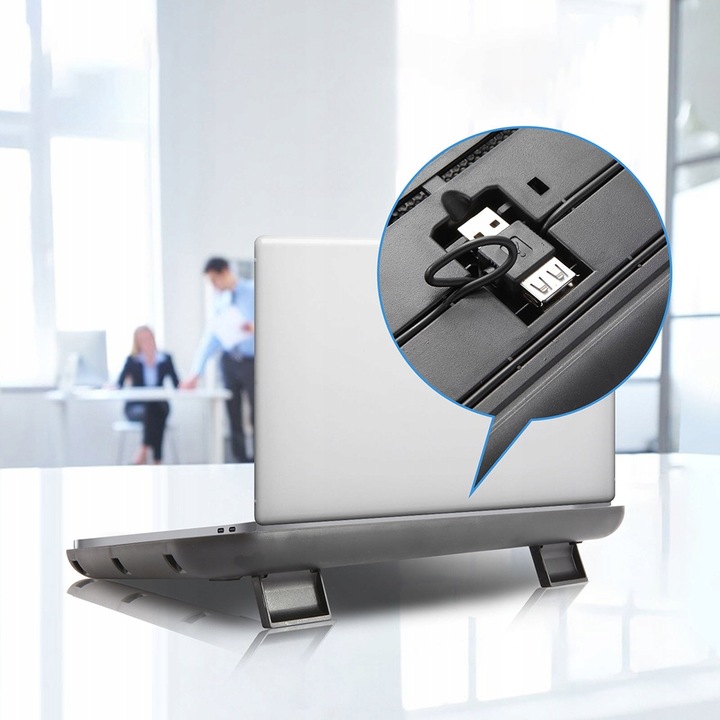 PODSTAWKA DUŻA PODKŁADKA CHŁODZĄCA POD LAPTOPA NOTEBOOK 12-15,4" CICHA 11dB