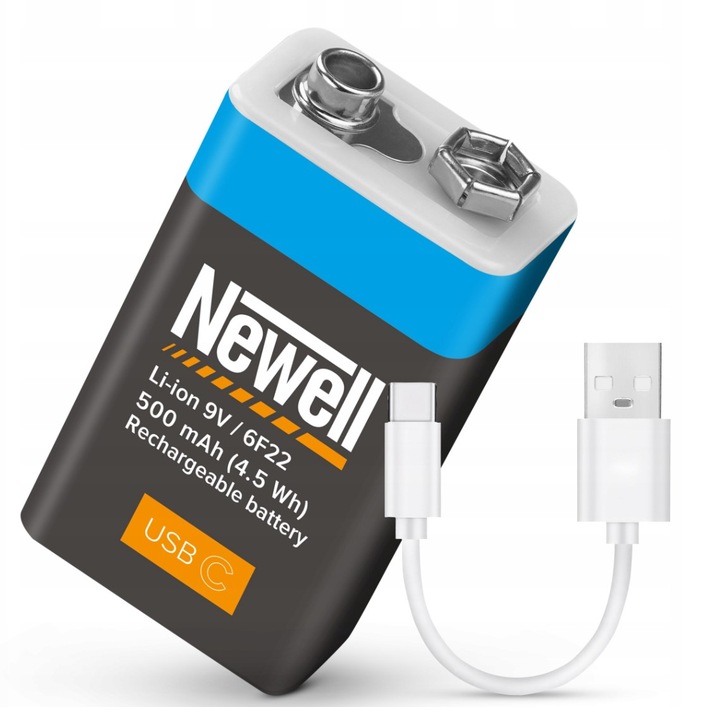 Bateria 9V R9 Z Wbudowanym USB-C Newell 500mAh
