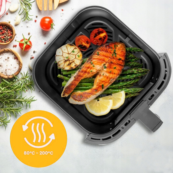 AIR FRYER FRYTKOWNICA BEZTŁUSZCZOWA DUŻA 8L 2000W APLIKACJA WIFI NA