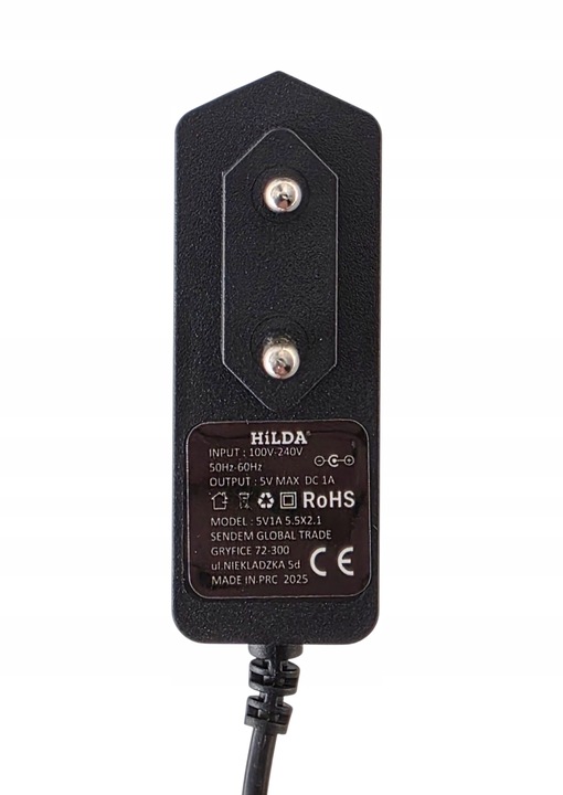 ŁADOWARKA 5 V 2,1/5,5 DIODA LED WSKAŹNIK HILDA LASERA POZIOMICY