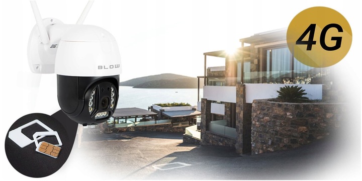 KAMERA IP 4G LTE SIM OBROTOWA MONITORING 3MPX 2K