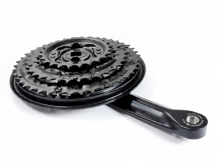 Korba Shimano FC-TY301 42/34/24 170mm 6/7/8rz czarna z osłoną p+l + korki