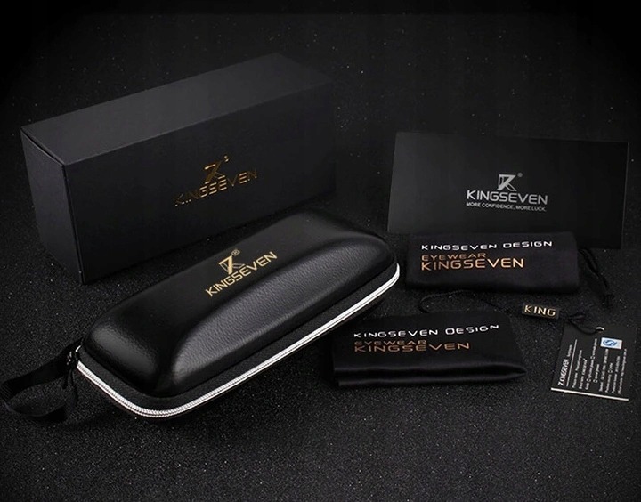 OKULARY PRZECIWSŁONECZNE MĘSKIE KINGSEVEN POLARYZACJA UV400 ZESTAW + ETUI