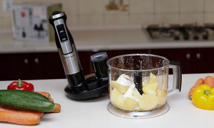 Blender ręczny robot kuchenny 1400W metalowy mikser, trzepaczki