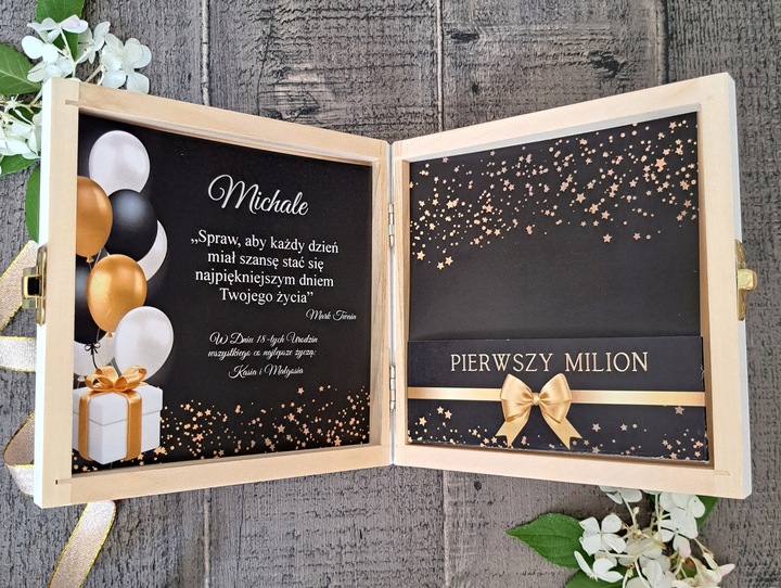 Pudełko na pieniądze, SUPER PREZENT na 18 urodziny