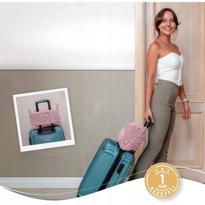 KOC PODRÓŻNY 2W1 DO SAMOLOTU PODUSZKA PODRÓŻNA PRZYTULNA Z MIKROPLUSZU