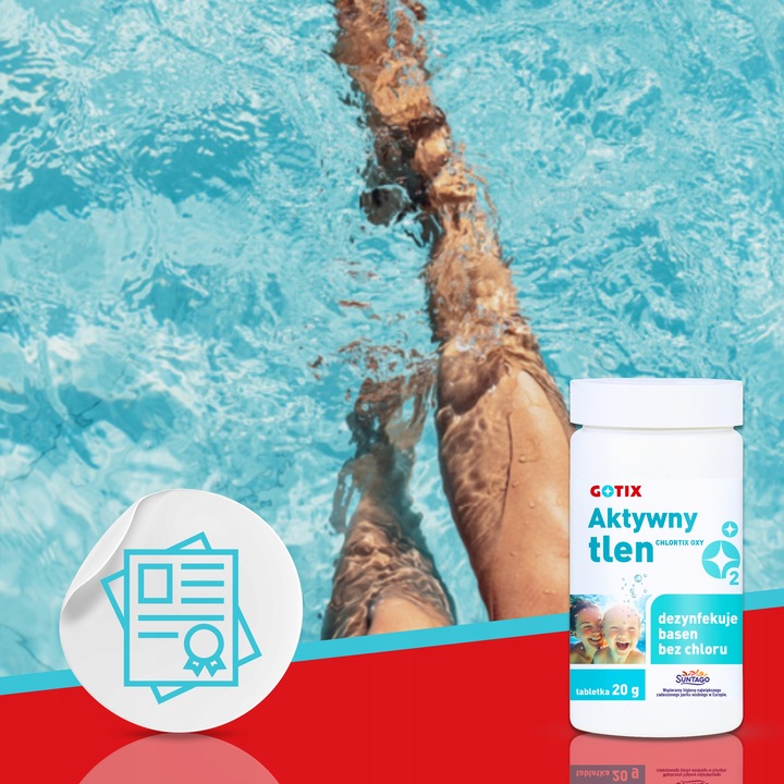 Aktywny Tlen do Basenu Jacuzzi SPA Chemia Basenowa bez Chloru Tabletki