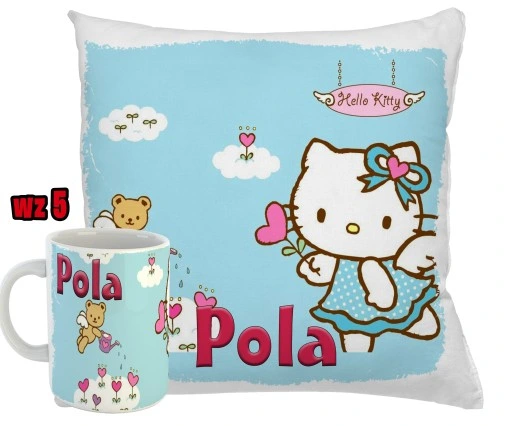 KUBEK + PODUSZKA zestaw HELLO KITTY RÓŻNE WZORY