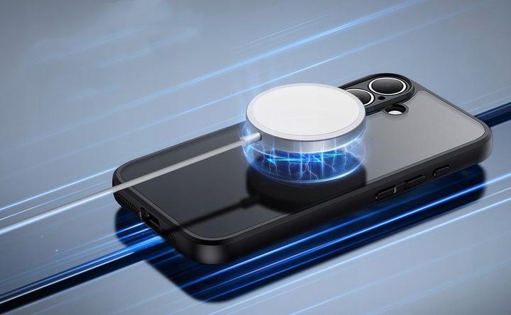 Etui do iPHONE 16 + 2x SZKŁO WZMACNIANE do MagSafe PREMIUM CASE MATOWE 360°